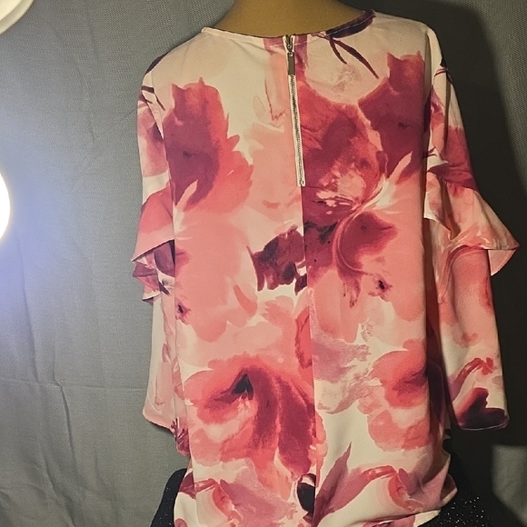 Alfani White Cream Ruffled Blouse - Picture 3 of 5